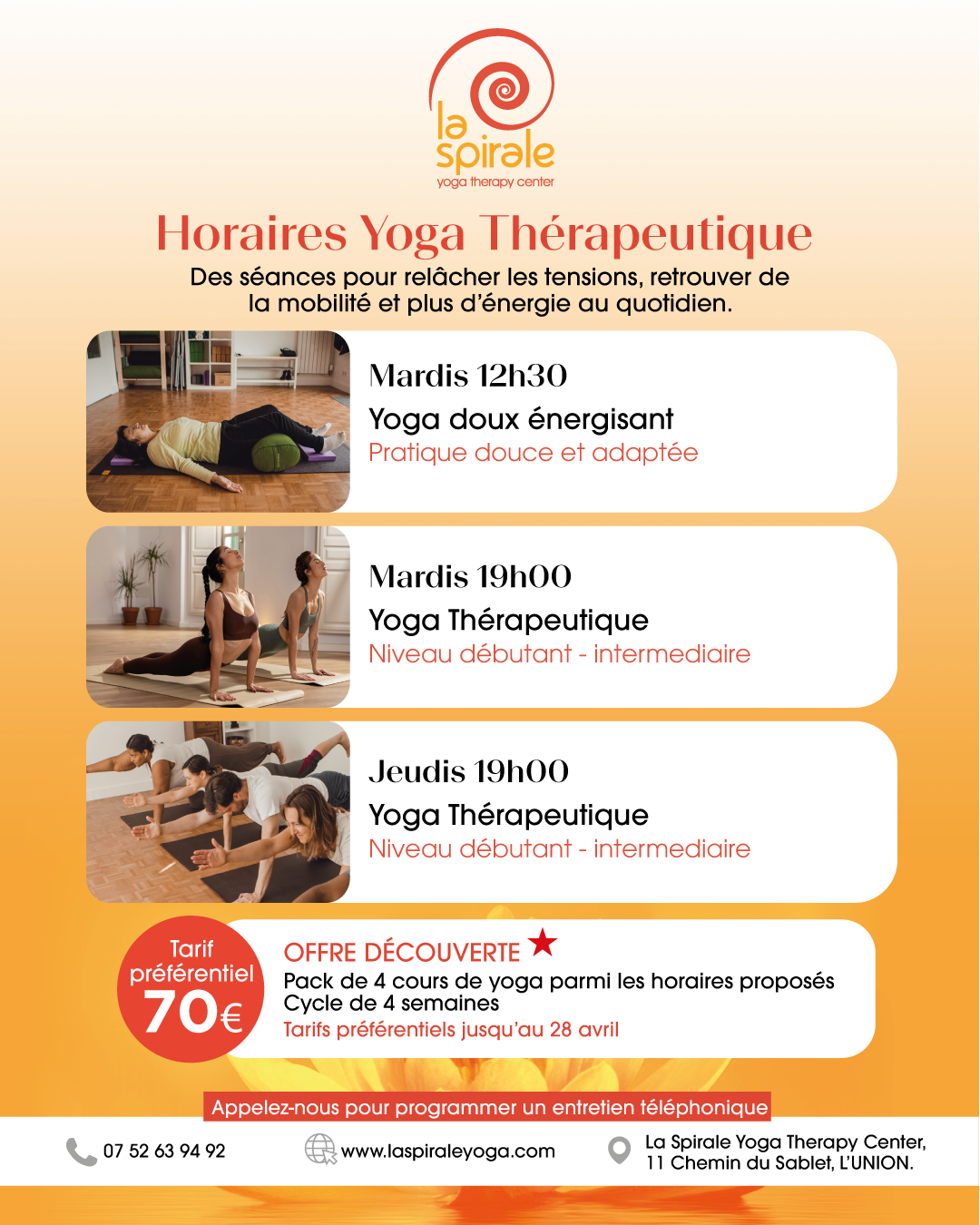 Offre Découverte Yoga 31240